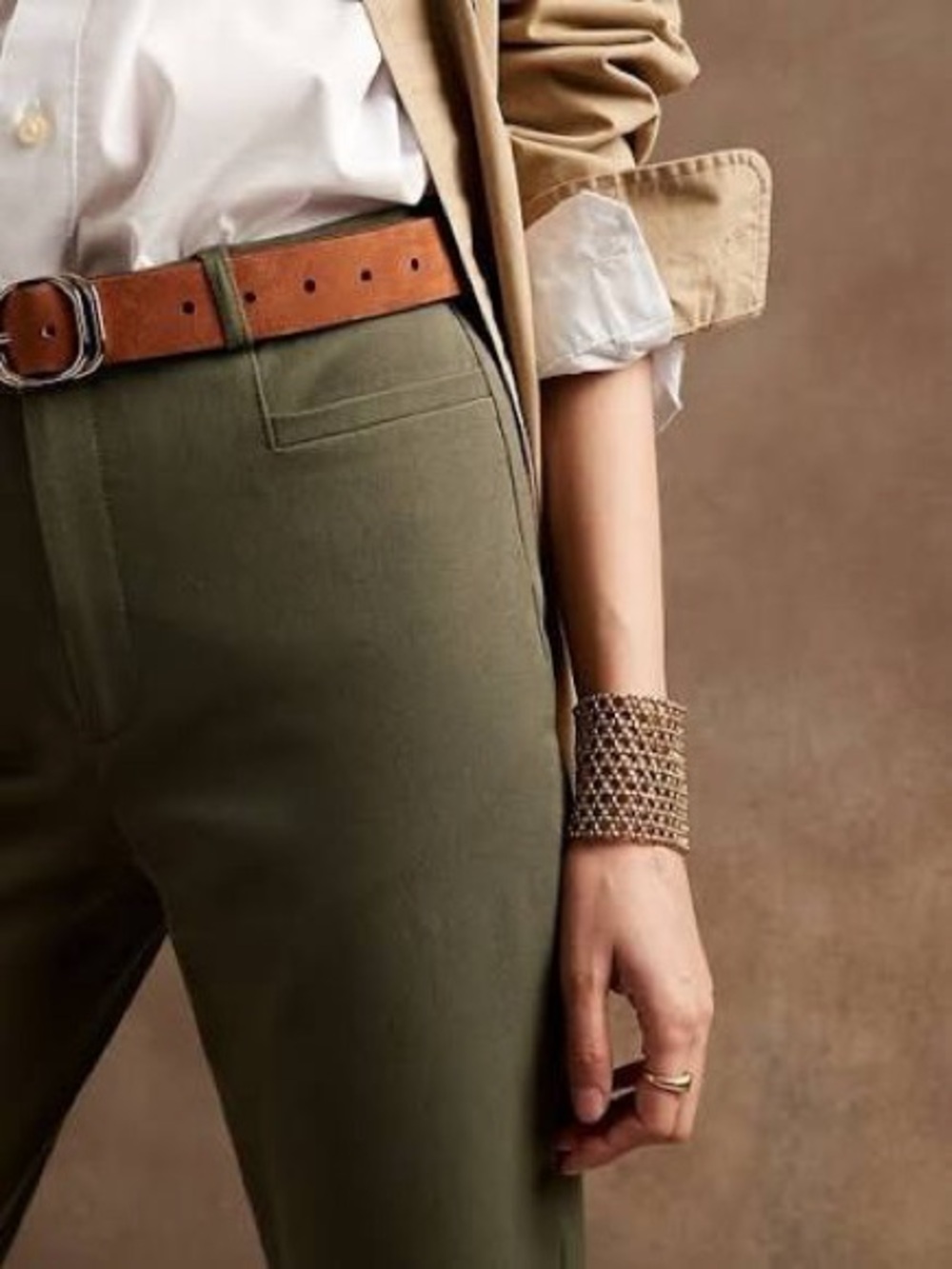Banana Republic High Rise Sloan Pants - Green